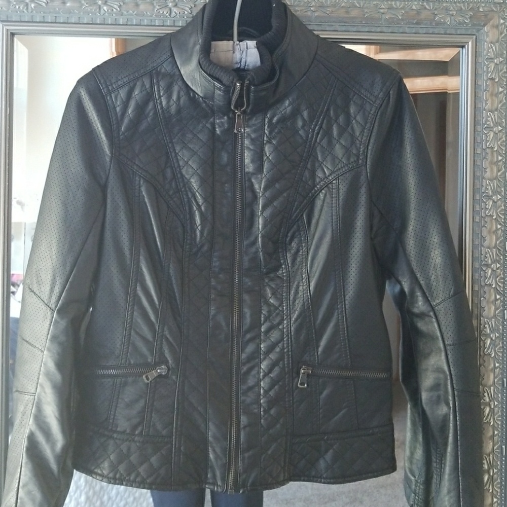 Faux leather jacket